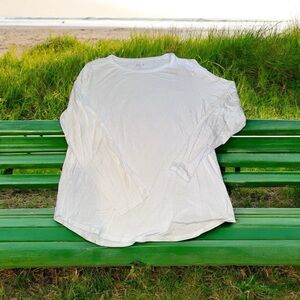 Women’s Long Sleeve White T Shirt (XL)